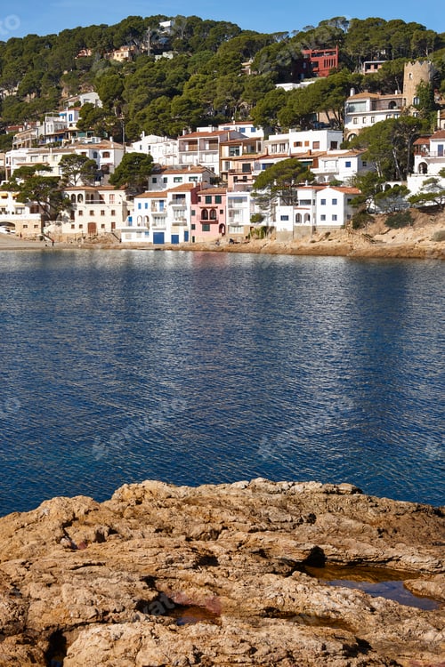 Preview: Mediterranean coastline traditional village of Begur. Girona, Catalonia. Spain