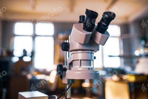 Preview: Modern microscope in workshop laboratory