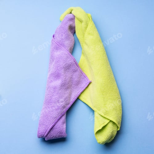 Preview: Letter A made with cleaning cloth
