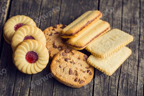 Preview: Various sweet biscuits.