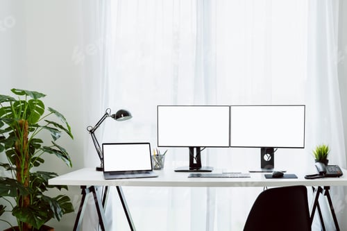 Preview: laptop, mockup, blank screen, computer monitor