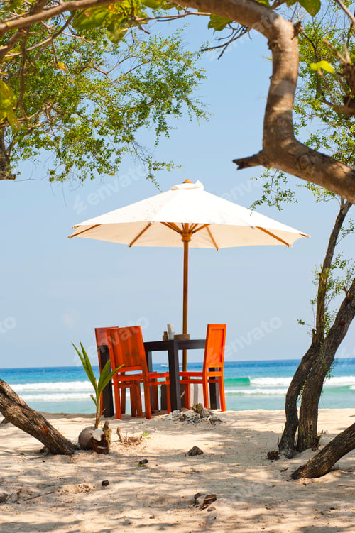 Preview: Restaurant on the Beach, Gili Trawangan, Indonesia, Asia