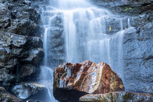 Preview: Slow motion flowing water of a waterfall in the Blue Mountains in Australia