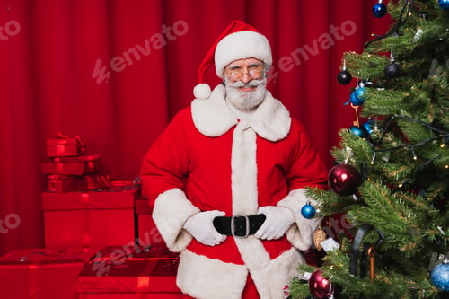 Preview: Santa Claus portrait, Christmas and newyear festive days concepts