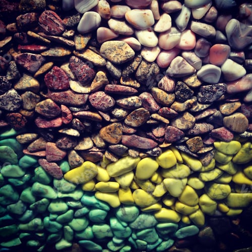 Preview: Rows of colorful rocks in layers