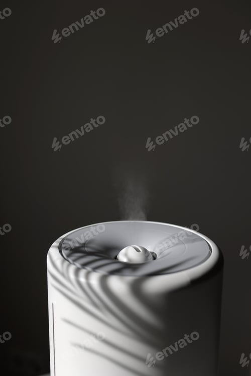 Preview: Diffuser, air purifier or humidifier releases strong stream of cold steam with essential oil at room