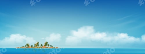 Preview: Sky Blue,Cloud Background,Horizon Summer Clear Sky in Morning in the Island