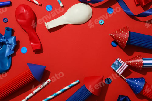 Preview: Composition for 4 july, Independence Day of USA, space for text
