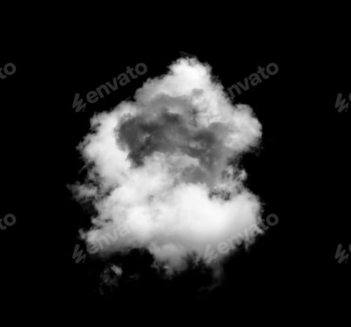 Preview: white clouds on black background