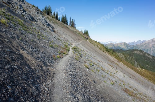Preview: A steep hillside and forest on the Pacific Crest Trail