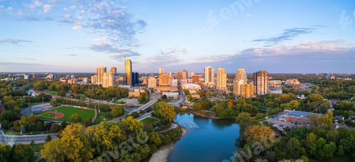 Preview: London, Ontario, Canada Skyline Over the Thames River