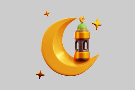 Preview: Ramadan lantern with crescent moon