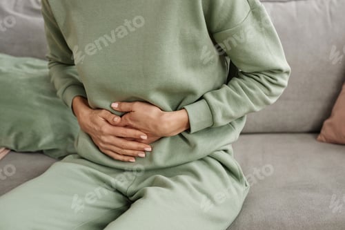 Preview: Close Up of Woman Suffering from Period Cramps