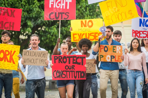 Preview: Activists demonstrating against social issues