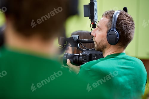 Preview: Behind the scenes of video production or video shooting. The concept of production of video content