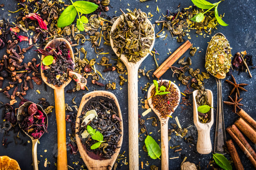 Preview: Tea on black table