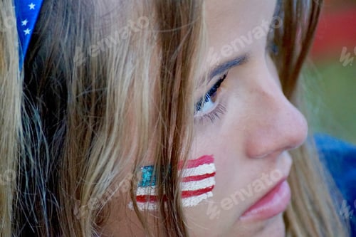 Preview: Portrait of a girl on the 4th of July