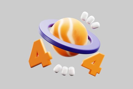 Preview: Cartoon 404 planet error page