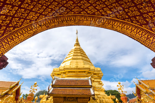 Preview: Buddhist Temple of Wat Phrathat Doi Suthep in Chiang Mai, Thailand