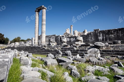 Preview: View of Temple of Apollo in antique city of Didyma, Aydin,Turkey