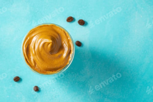 Preview: Dalgona coffee. drink with coffee foam and milk