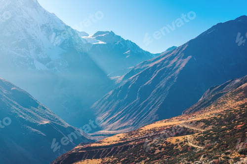 Preview: Beautiful view of mountain valley. Landscape