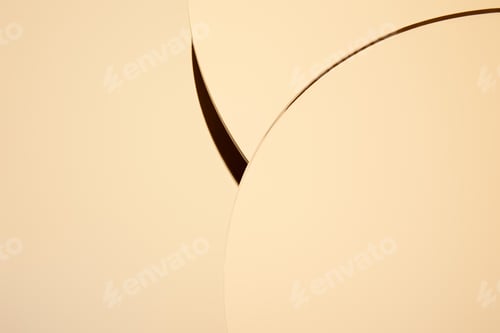 Preview: abstract golden mirror discs with reflection