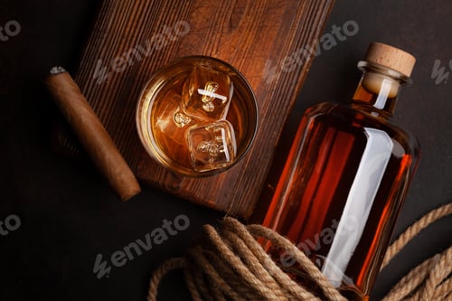 Preview: Bottle with rum
