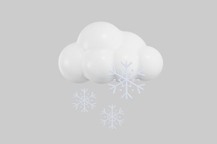 Preview: Snow cloud with snowflakes