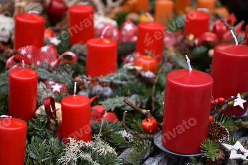 Preview: Red Christmas candles