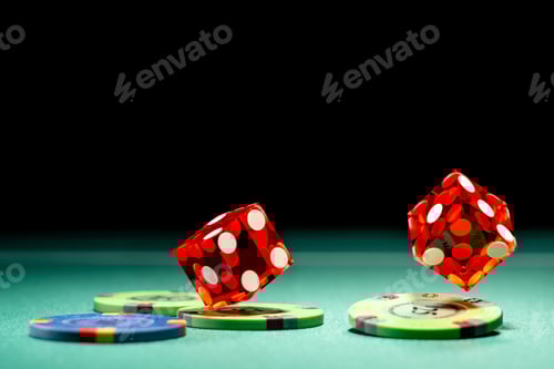 Preview: Casino Craps dice close up