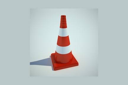 Preview: Traffic cone with shadow