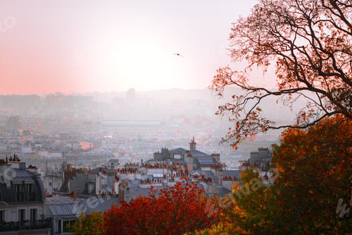 Preview: Panoramic view of Paris skyline in the Autumn