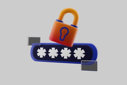 Preview: Password security padlock asterisk entry