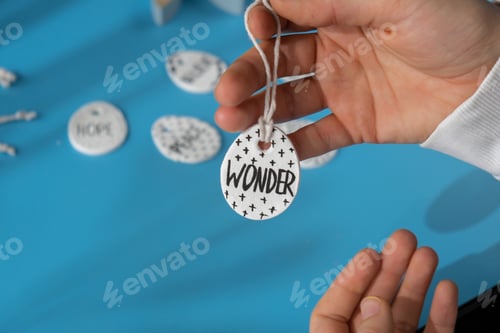 Preview: Master class word WONDER on EASTER clay egg Children air dry clay activity handicraft idea. DIY