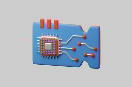 Preview: Cartoon chip circuit board design