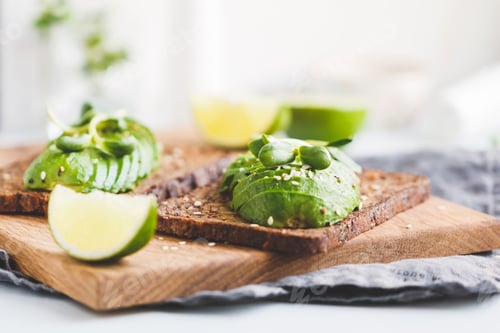 Preview: Two toasts with avocado