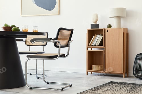 Preview: Stylish composition of dining room interior