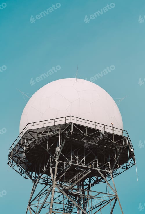 Preview: Domed radar antenna and tower