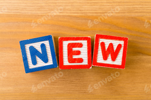 Preview: Toy block with spelt in new