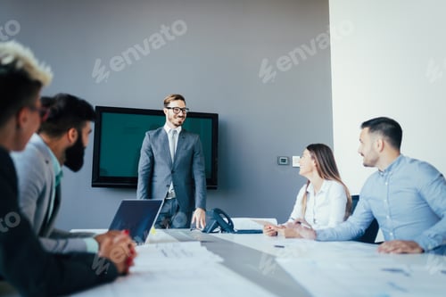 Preview: Business people conference in modern meeting room