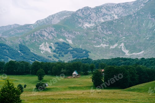 Preview: House in the highlands in the north of Montenegro surrounded by trees