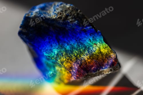 Preview: natural Lapis Lazuli in prism light