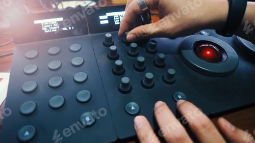 Preview: Color grading adjusting controller equipment for movie