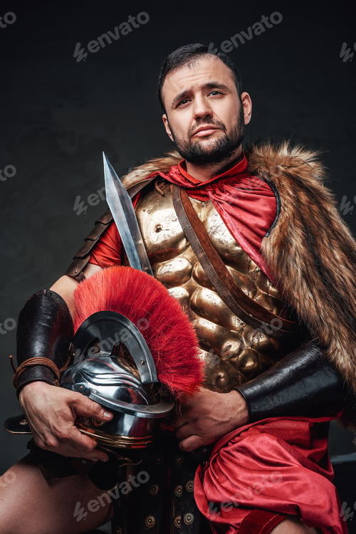 Preview: Imperial general wearing fur against dark background