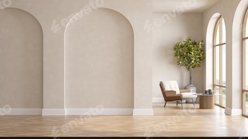 Preview: Empty interior room 3d illustration