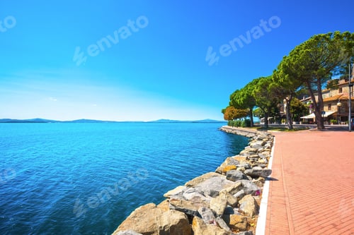 Preview: Passignano sul Trasimeno town on the Trasimeno lake, Umbria Italy.