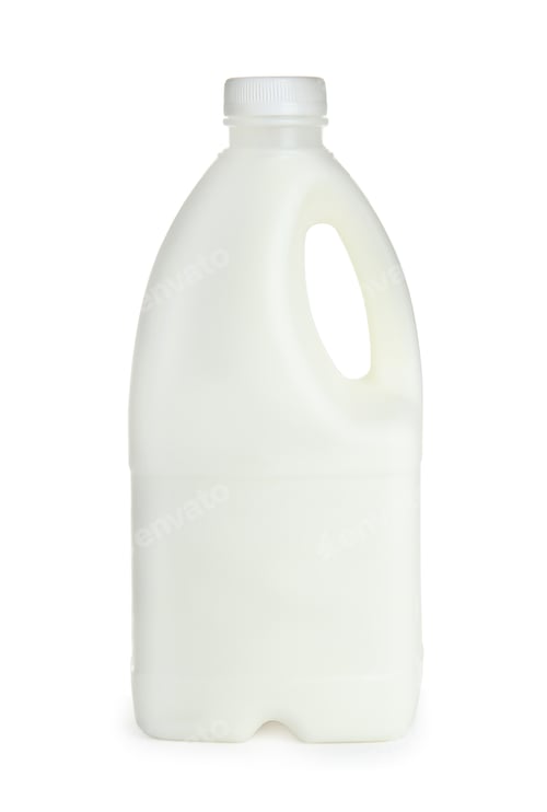 Preview: Gallon bottle of milk isolated on white