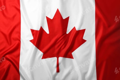 Preview: Flag of Canada as background, top view