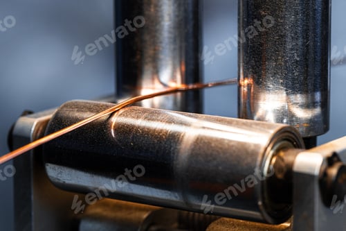 Preview: Production of cable wire at cable factory close up